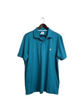Izod Teal Golf Grid Polo Sz M